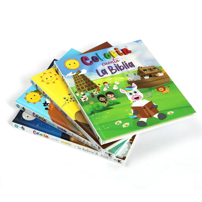 Livre imprimé personnalisé de dessin animé pour enfants, couverture rigide, livre imprimé pour enfants