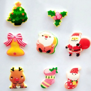 新着クリスマスサンタクロースフラットバッククラフトレジンカワイイカボション - Product Image 2