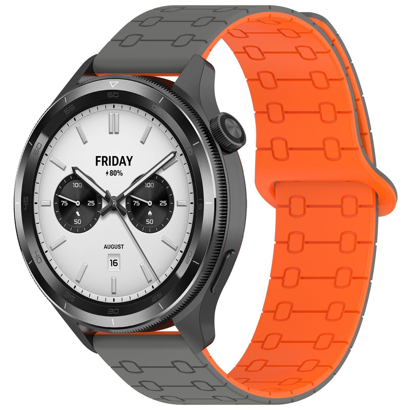 สีเทาและสีส้ม