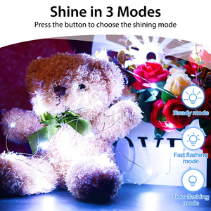 LED-Mini-3-Funktions-Kupferdraht-Lichter mit Akku Valentinstag Dekoration mehrfarbig hängende LED-Feenlichter Zeichenfolge Licht - Product Image 4