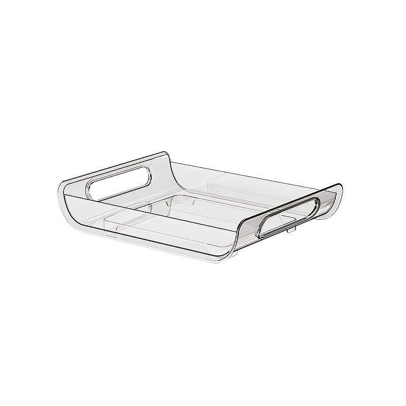 Bandeja de almacenamiento gris transparente