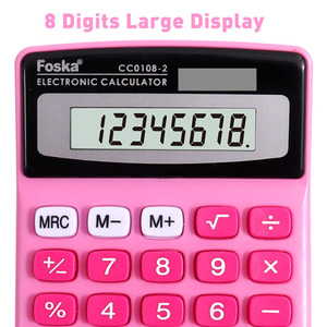 Foska Super Mini dimensione Standard funzione di base calcolatrice con 8 cifre grande Display LCD per uso di viaggi d'affari - Product Image 4