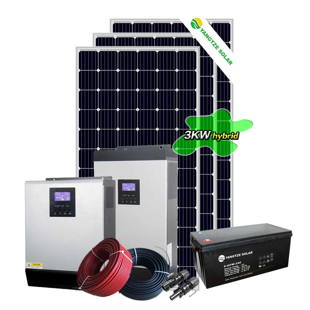 Einfache Installation 3kW Hybrid-Solarstrom anlage