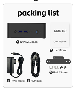 Lo último FactoryAMD R7 7840 Octa Core Mini ordenador 4K tres pantallas Control Industrial microordenador Gaming Office Mini PC enchufe de EE. UU. - Product Image 5