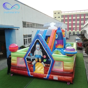 Özelleştirilmiş PVC eğlenceli şehir şişme büyük eğlenceli şehir yaşam dolu kale dinozor tema oyun alanı şişebilen eğlenceli şehir çocuklar için - Product Image 4