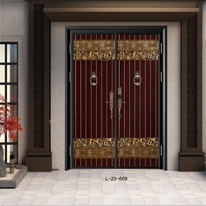 LOGO fiyat ile su geçirmez Modern villa ve oteller için özelleştirilmiş renk ve boyut anti-hırsızlık güvenlik giriş kapıları - Product Image 2
