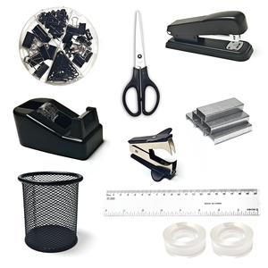 Grosir alat tulis kantor pelajar Set <span class=keywords><strong>Stapler</strong></span> gunting pita Pin staples untuk siswa dan pekerja kantor - Product Image 1