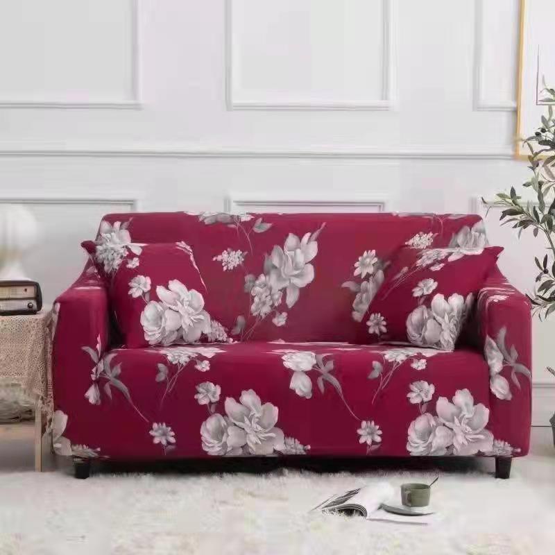 Grandes flores rojas y blancas