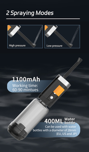 Latest Portable <strong>Bidet</strong> for Travel High &amp; <strong>Low</strong> Pressure Control Electric Handheld <strong>Bidet</strong> Sprayer with 400ML Water Bottle - Product Image 3