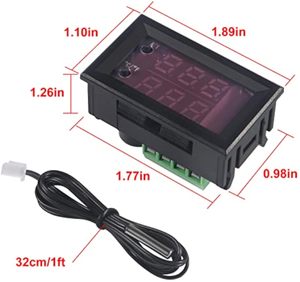 Aismartlink DC12V W1209WK temperatura controlador programável Digital termostato Temp Control módulo vermelho azul