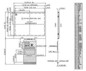 Display TFT-LCD personalizzato da 3.5 ", risoluzione 320x240, driver SSD2119 IC, interfaccia MCU