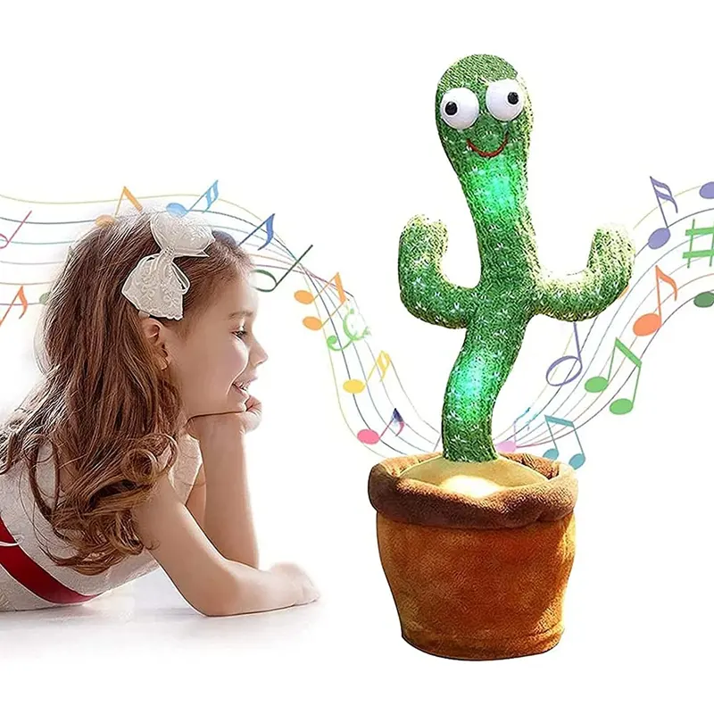 Peluche en pot de fleurs en peluche de haute qualité, jouet mignon et torsadé, Cactus, poupée qui danse, chant, musique, Cactus, 1 pièce, bon marché