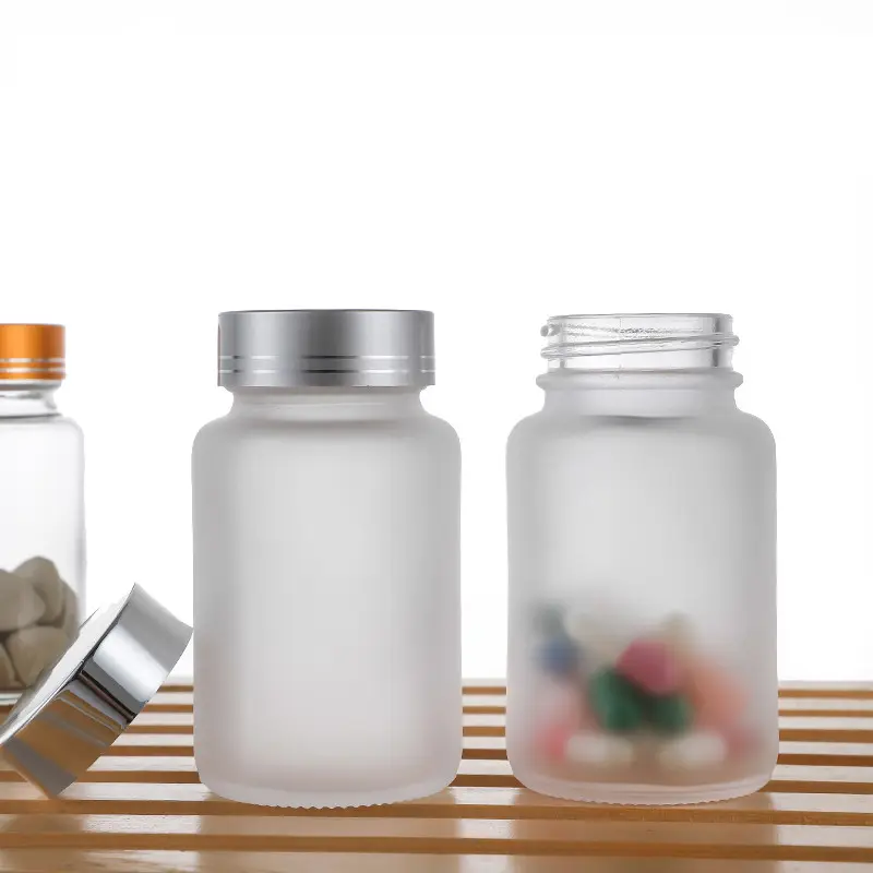 Embalagem Farmacêutica 60ml 80ml 100ml 150ml 200ml 260ml Amber Glass Medicine Pill Bottle Cápsulas Health Care Medicine Bottle