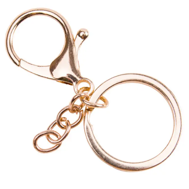 Wholesale 30mm Alloy Blank Metal Key Chains Key Rings Diy Jewelry Accessories Keychain Custom Logo