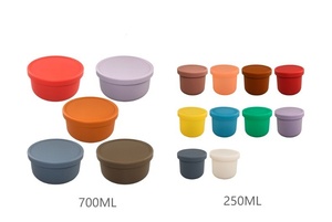 Durable 700ml Silicone Bento <strong>Box</strong> With Lids Portable Square <strong>Food</strong> Container Storage Bag 250ml 750ml Capacity - Product Image 4