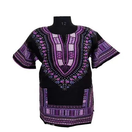 الجملة الشعبية الأفريقية Dashiki قميص بلوزة قطن اللباس