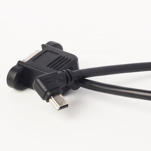 直角迷你USB至usb-b母面板安装电缆迷你B公至b型母延长线 - Product Image 4