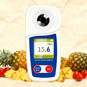 מד רפרקטומטר נייד לבדיקת סוכר בפירות וירקות, טווח 0-35%, עם ATC, למדידת בריקס - Product Image 1
