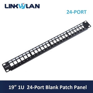 19 "1U 16 puertos Panel de conexión en blanco 24 puertos Descargar Módulos Keystone Jack vacíos para redes
