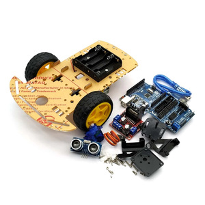 Smart Electronics Motor Smart Roboter Auto Chassis Kit Geschwindigkeit geber Batterie kasten 2WD Ultraschall modul für Arduino Diy Kit