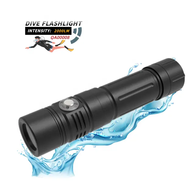 SST40 professionale IPX8 LED ricarica subacquea torcia 2000 Lumens torcia subacquea torcia marina