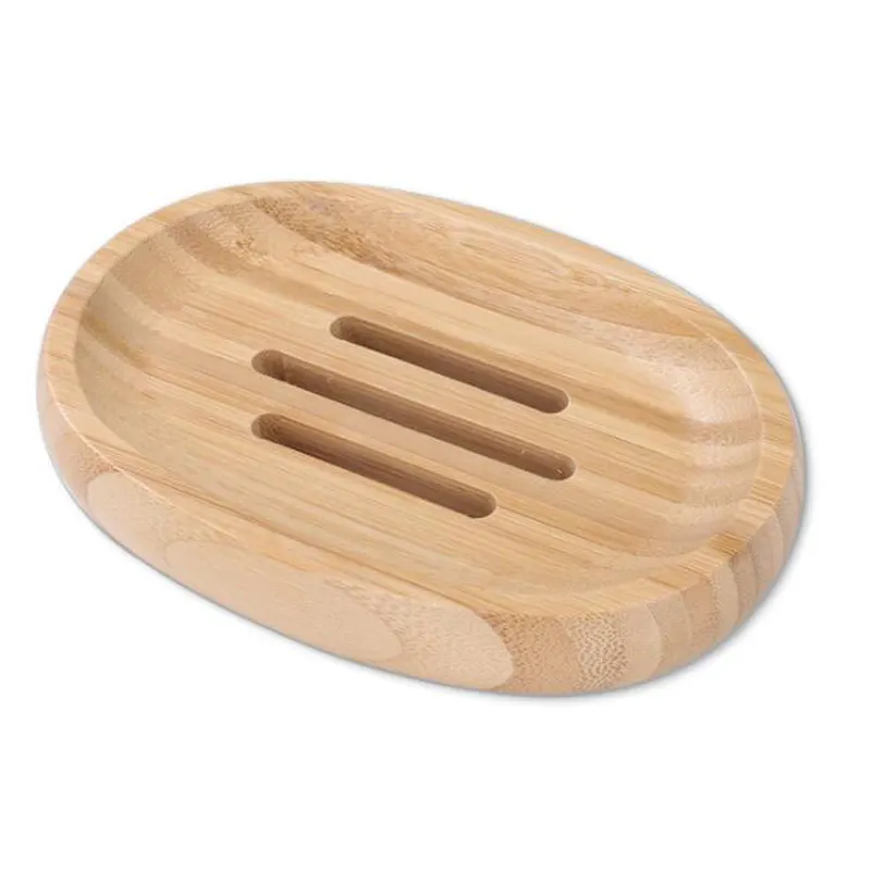Portasapone in legno di bambù fatto a mano naturale accessori per il bagno portasapone in ceramica con portasapone da bagno con base in bambù