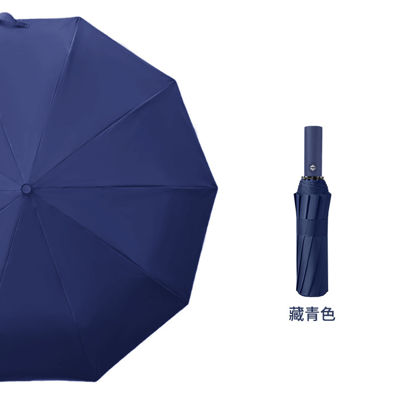 10-bone fully automatic umbrella-navy blue 3018