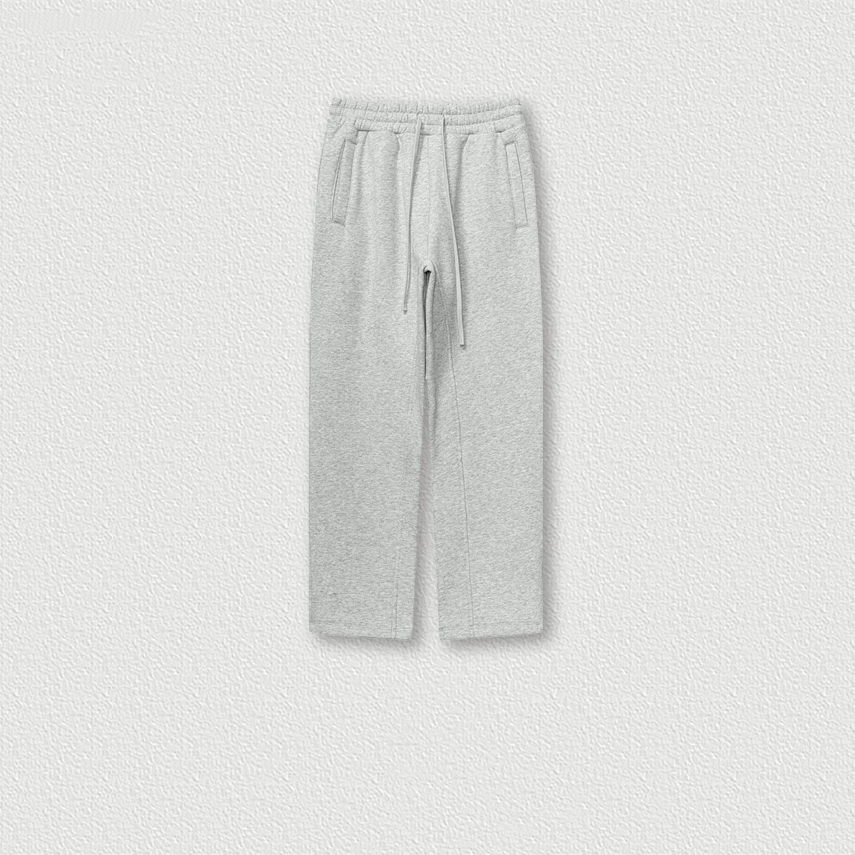 Pantalon gris à fleurs