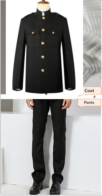 black jacket+pants without accessories