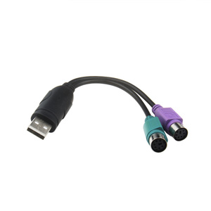 PS2 için USB kablosu USB PS/2 fiş aktif USB çift PS/2 adaptör klavye fare dönüştürücü adaptörü için klavye PS2 - Product Image 5