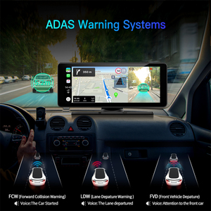 6.86英寸无线CarPlay & 安卓汽车2k车载DVR辅助蓝牙调频Airplay Miracast全球定位系统导航ADAS后视镜摄像头 - Product Image 5