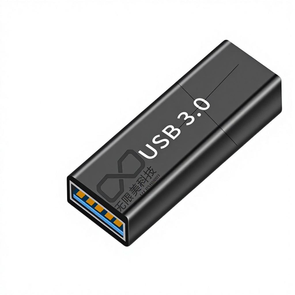 USB A hembra a hembra negro