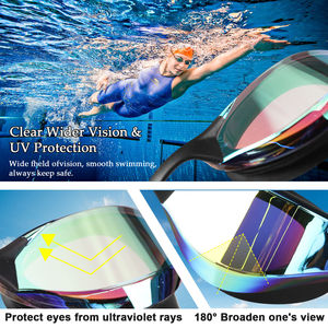 אנטי ערפל מים קוצר ראיה הטוב ביותר קוברה נשים מקצועי צלילה עין pritection שחייה לשחות משקפי עם האף כיסוי - Product Image 4