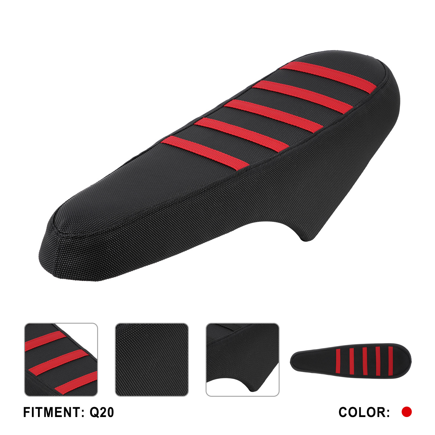 black with red