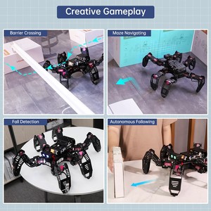 Hiwonder Spiderbot hexapod robot, ikincil geliştirme kiti, Arduino programlama ile uyumlu, örümcek biyonik robot