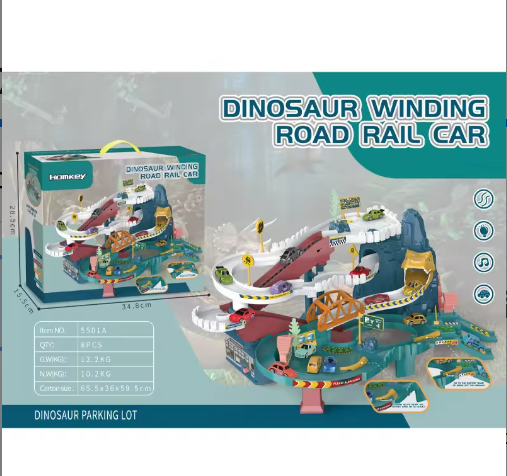 Dinosaur 4-layer winding road (4 cars)