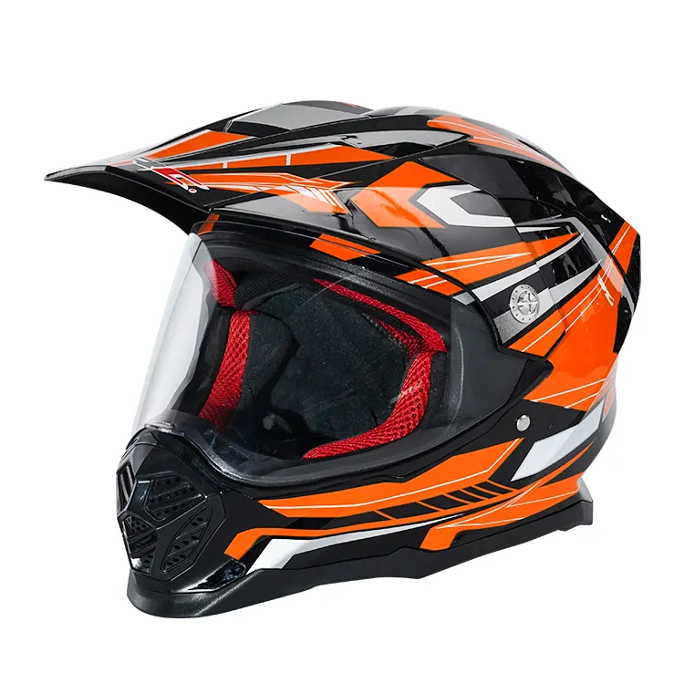Helm motor salib warna-warni kekerasan tinggi, helm aksesori motor gaya Off-Road