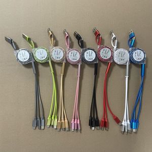 免费送货数据线Tpe + Abs数据USB充电器C型电缆可伸缩便携式5合1电缆，用于充电和礼品 - Product Image 2