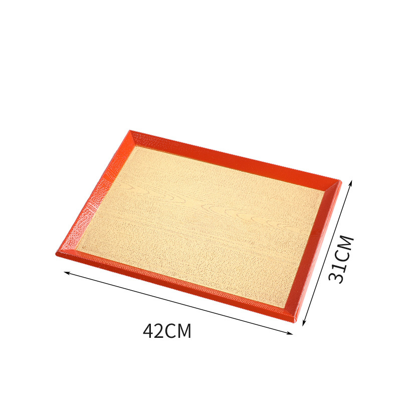 Size 4 red and gold plate, 42*30.7CM