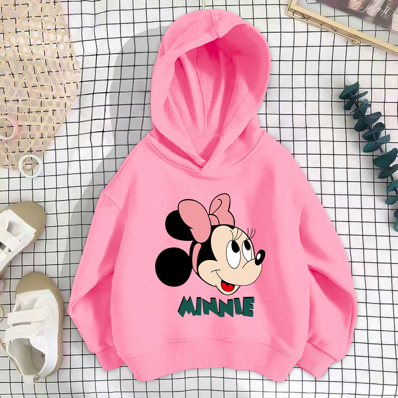 Pink green letter minnie sweater