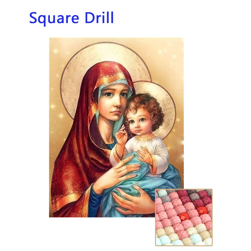 Marie et l'Enfant Jésus-Square Drill