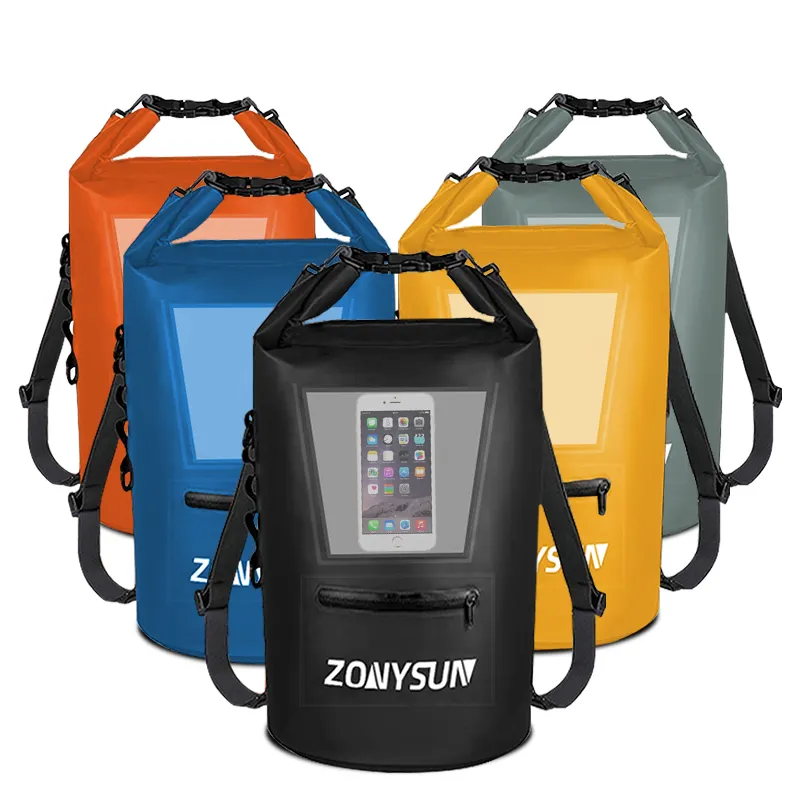 Outdoor Sport Pvc500D Floating Rolltop Waterproof Backpack Waterproof Dry Bag Travel Bag 10L 20L 30L 40L