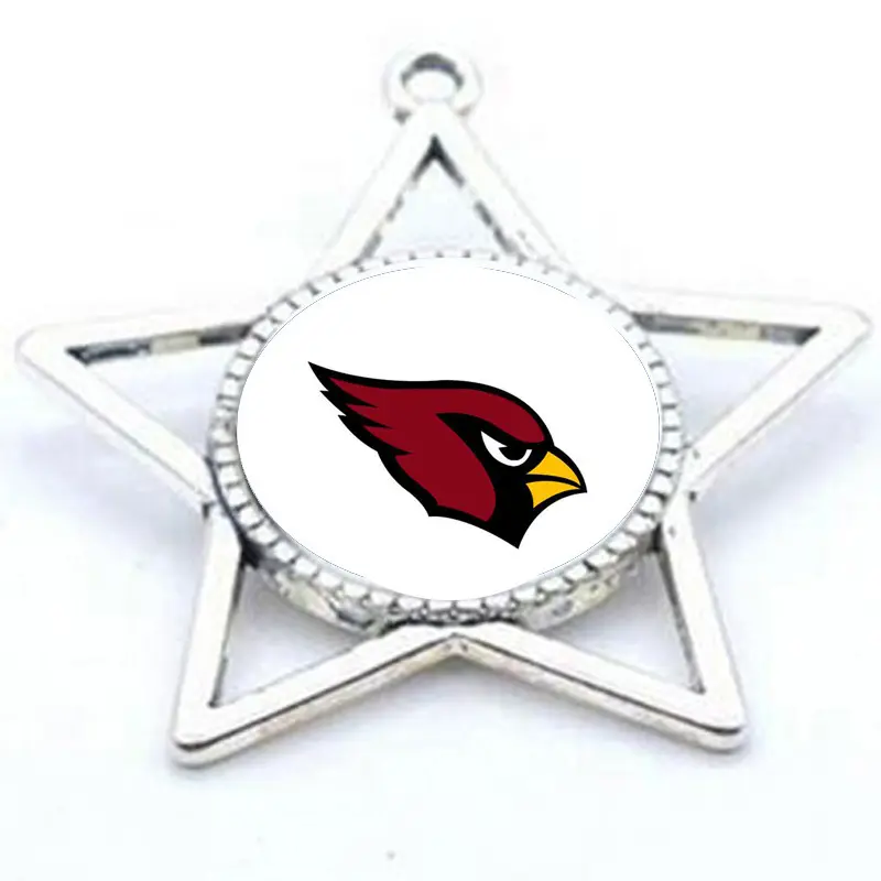 Produk baru NFL Arizona Cardinals kalung bintang liontin Pentagram sepak bola Amerika 32 tim kalung liontin