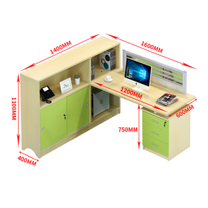 Wooden modern workstations table for <strong>computer</strong> working table 6 people - Product Image 4