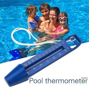 Economy Large Plastic Scoop Piscina Agua Dial Termómetro Funcional Hogar Piscina Carne Termómetro con cuerda - Product Image 3