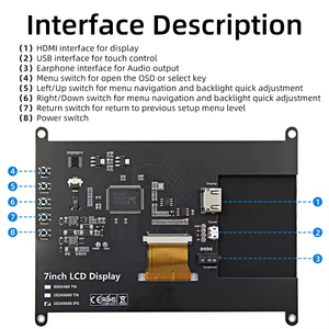 7 ''1024*600 IPS LCD-Display Kapazitiver Touchscreen 7-Zoll-LCD-Modul für Raspberry Pi 5/4/3/2/1 PC Windows - Product Image 5