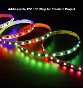 DC12V TM1934 4-контактный адресуемый RGB 60 светодиодов светодиодная Пиксельная лента программируемая Водонепроницаемая 12 В Светодиодная лента - Product Image 5