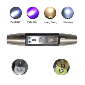 Wiederauf ladbare Multifunktions-LED-Taschen stift leuchte Forensisches Licht 365NM 395NM Taschenlampe LED UV-Taschenlampe 4 in 1 - Product Image 2