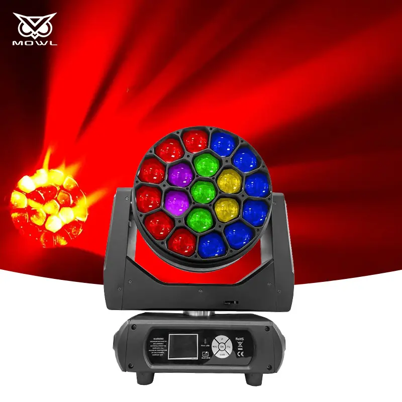 Mowl 19X40 Rgbw 4in1 19X40W B-Eyes Big Bee Eye Zoom Wassen Led Moving Head Light Voor Bar Stage