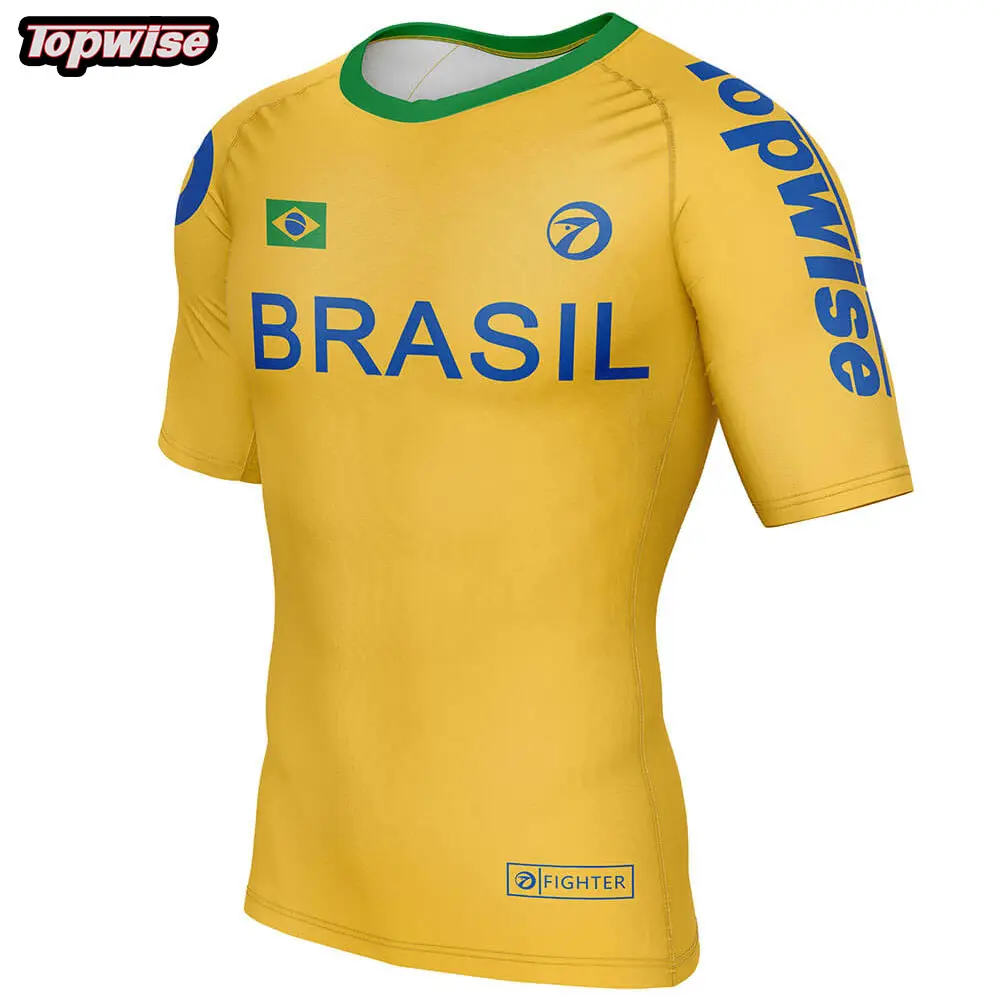 Rashguard Mma personalizado em tecido de alta qualidade para Bjj, Jiu Jitsu brasileiro, No Gi, Ganhando